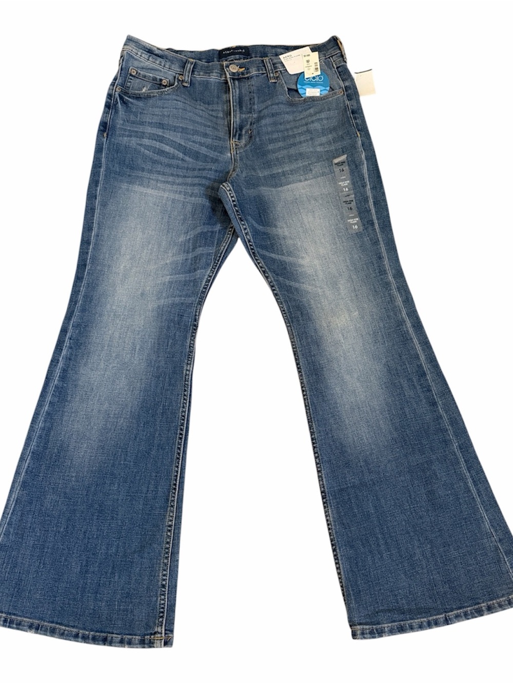 Aeropostale Women's Faded Blue Flare Jeans size 16